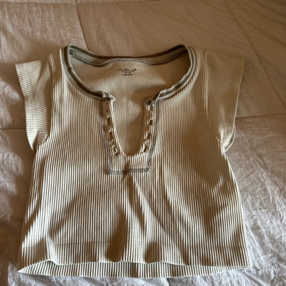 urban outfitters out from under go for gold ivory seamless crop top - Picture 2 of 6